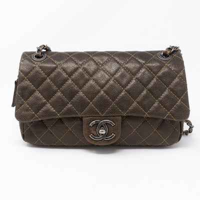 Easy Flap Bag Metallic Caviar Bronze