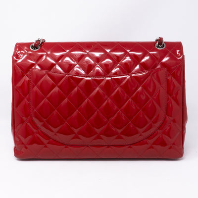 Classic Single Flap Maxi Red Patent Leather