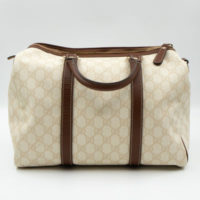Joy Boston White Canvas Bag