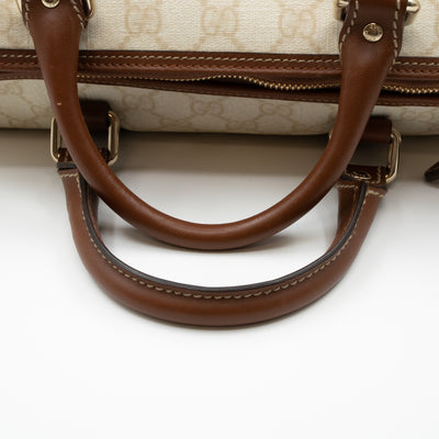 Joy Boston White Canvas Bag