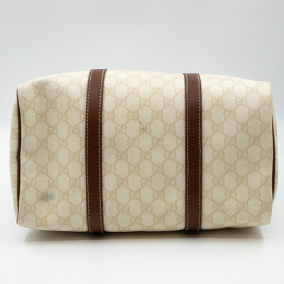 Joy Boston White Canvas Bag