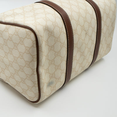 Joy Boston White Canvas Bag