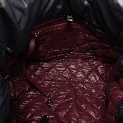 Coco Cocoon Black Quilted Nylon Tote