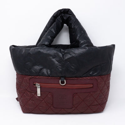 Coco Cocoon Black Quilted Nylon Tote