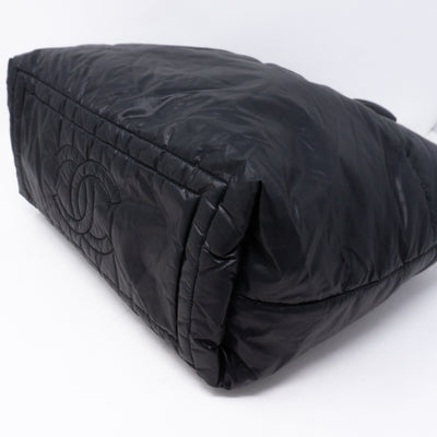 Coco Cocoon Black Quilted Nylon Tote