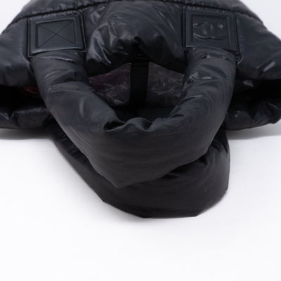 Coco Cocoon Black Quilted Nylon Tote