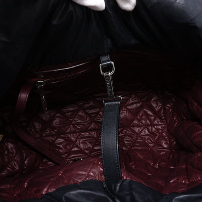 Coco Cocoon Black Quilted Nylon Tote