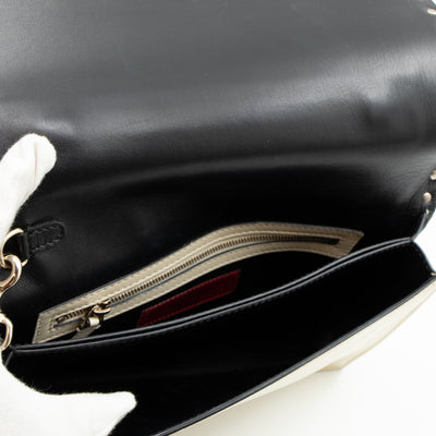 White Nappa Leather Rockstud Clutch