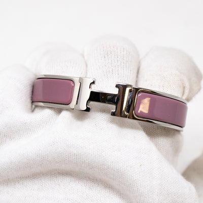 Clic H Bracelet Narrow Lilac Silver