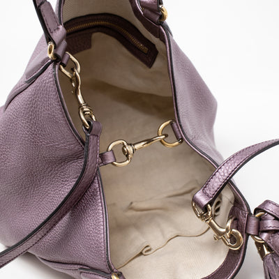 Soho Two Way Purple Metallic Leather
