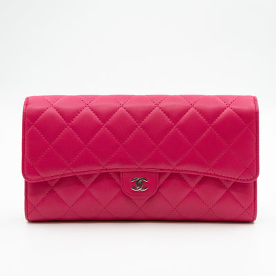 Classic Travel Wallet Four in One Pink Leather