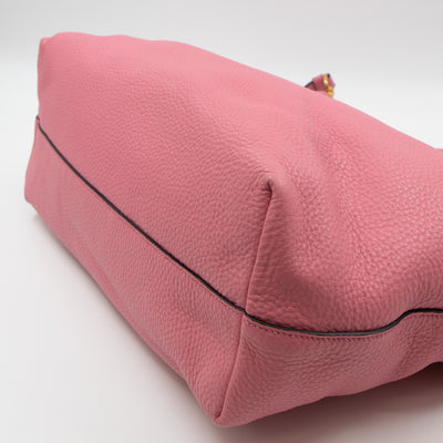Large Shopping Tote Pink Leather