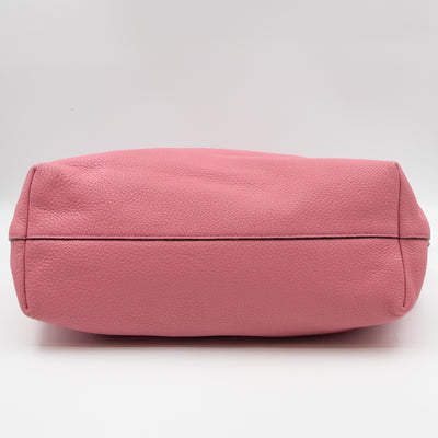 Large Shopping Tote Pink Leather