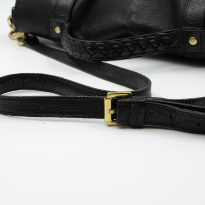 Alexa Oversized Black Leather