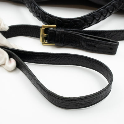 Alexa Oversized Black Leather