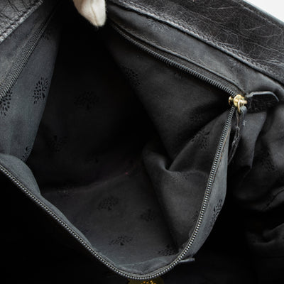Alexa Oversized Black Leather