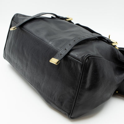 Alexa Oversized Black Leather