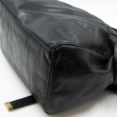 Alexa Oversized Black Leather