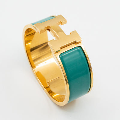 Clic Clac H Bracelet Medium Green Gold