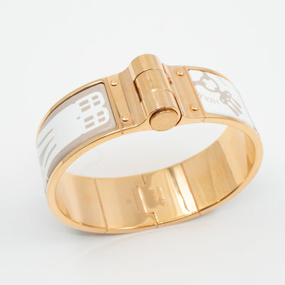 Hinged Bracelet White Rose Gold