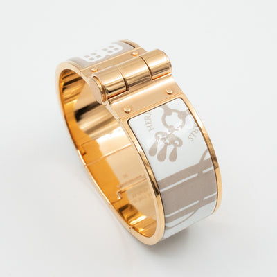 Hinged Bracelet White Rose Gold