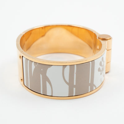 Hinged Bracelet White Rose Gold