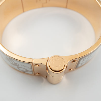 Hinged Bracelet White Rose Gold