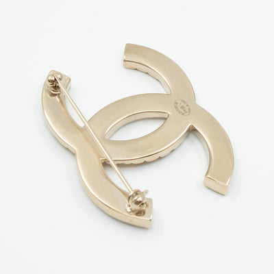CC Brooch Crystal Light Gold