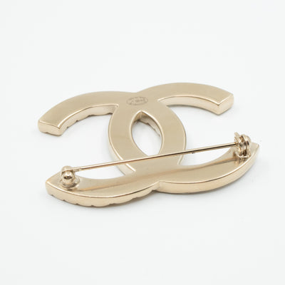 CC Brooch Crystal Light Gold