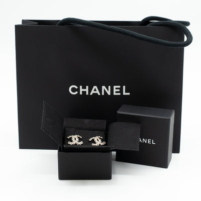 CC Crystal Earrings Light Gold