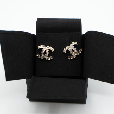 CC Crystal Earrings Light Gold