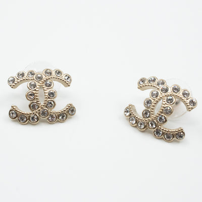 CC Crystal Earrings Light Gold