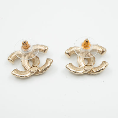 CC Pearl Earrings Light Gold