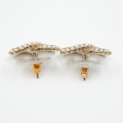 CC Pearl Earrings Light Gold