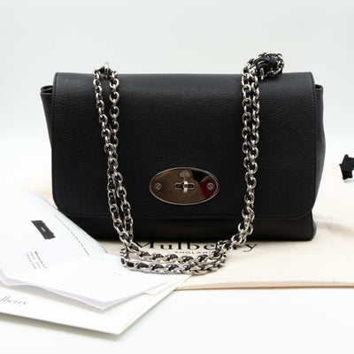 Lily Medium Black Leather
