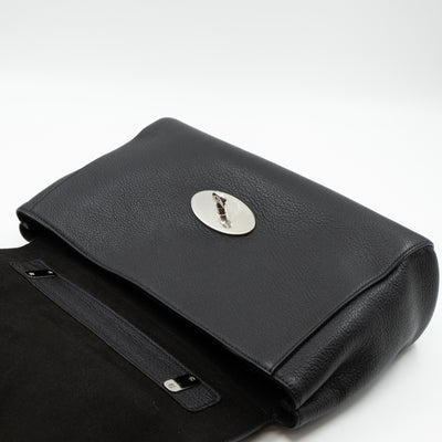 Lily Medium Black Leather