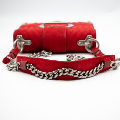 Cahier Red Suede Bag