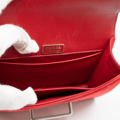 Cahier Red Suede Bag