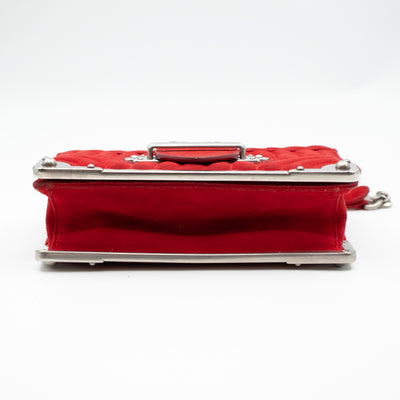 Cahier Red Suede Bag