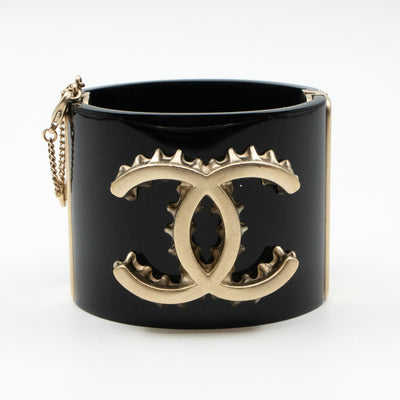CC Wide Cuff Bracelet Black