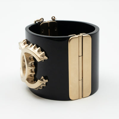 CC Wide Cuff Bracelet Black