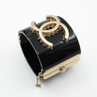 CC Wide Cuff Bracelet Black