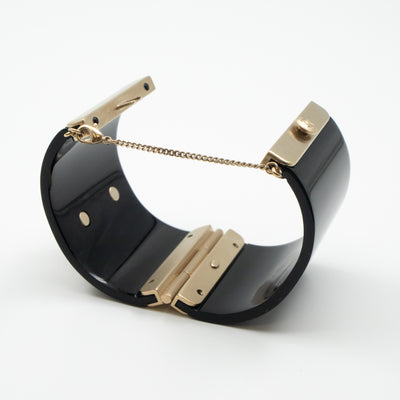 CC Wide Cuff Bracelet Black