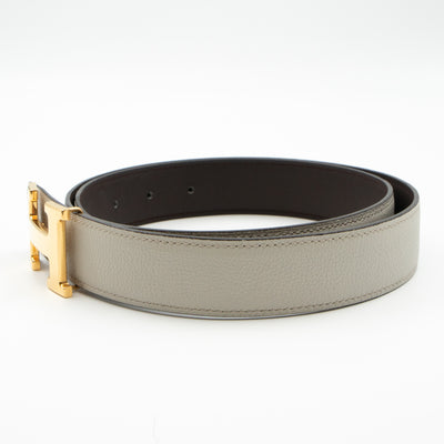 H Buckle & Reversible Leather Belt 90
