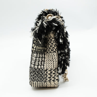 Miss Dior Flap Bag Black White Tweed