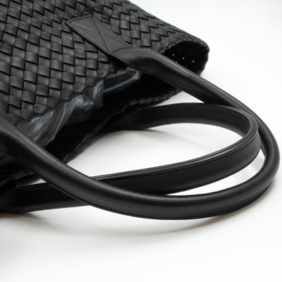 Intrecciato Cabat Tote Large Black Leather
