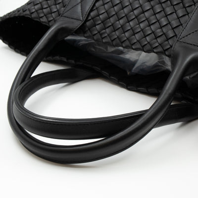Intrecciato Cabat Tote Large Black Leather