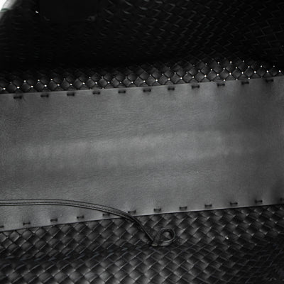 Intrecciato Cabat Tote Large Black Leather