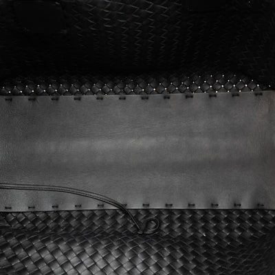 Intrecciato Cabat Tote Large Black Leather