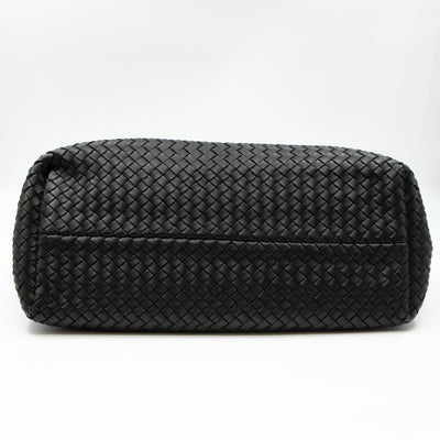 Intrecciato Cabat Tote Large Black Leather